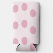 Rafraîchisseur Pour Canette Slim Points bleus sur rose (Recto)