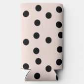 Rafraîchisseur Pour Canette Slim Points noirs sur rose (Verso)