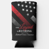 Rafraîchisseur Pour Canette Slim Pompier Parti de retraite Red Line Fireman (Recto)