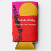 Rafraîchisseur Pour Canette Slim Poster rétro mariage Summer Beach (Recto)