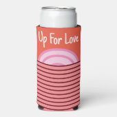 Rafraîchisseur Pour Canette Slim "Pour L'Amour." Citation Drôle. Saint-Valentin (Seltzer Recto)