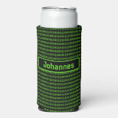 Rafraîchisseur Pour Canette Slim Pour les programmeurs - Fun Computer Code Noir / V (Seltzer Recto)
