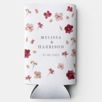 Pressé rose rouge et crème, Mariage floral