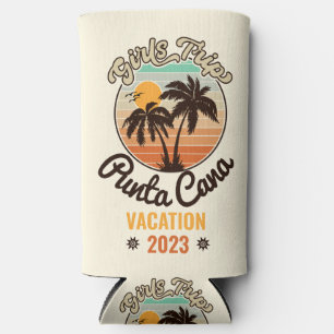Rafraîchisseur Pour Canette Slim Punta Cana personnalise Vacation 2023 Retro 60s
