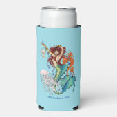 Rafraîchisseur Pour Canette Slim Queue Turquoise de sirène d'Imaginaire (Seltzer Recto)