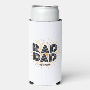 Rafraîchisseur Pour Canette Slim Rad Papa Don de l'enfant au père Typographie noire