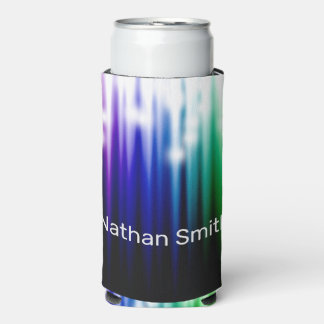 Rafraîchisseur Pour Canette Slim Rainbow abstract Glitter Texture 