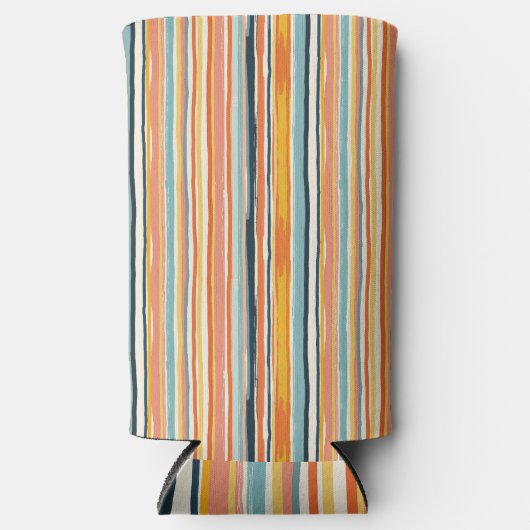 Rafraîchisseur Pour Canette Slim Rayure verticale boho (Recto)