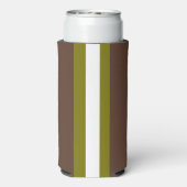 Rafraîchisseur Pour Canette Slim rayures Brown, vert et blanc (Seltzer Verso)