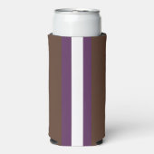 Rafraîchisseur Pour Canette Slim rayures Brown, violettes et blanches (Seltzer Recto)