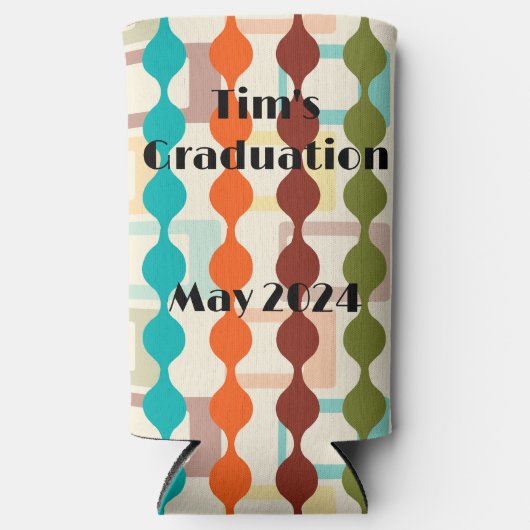 Rafraîchisseur Pour Canette Slim Rectangles et chaînes (Recto)