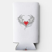 Rafraîchisseur Pour Canette Slim Red Angel Coeur avec ailes (Verso)