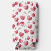 Rafraîchisseur Pour Canette Slim Red Cherry Hearts (Recto)