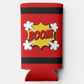 Rafraîchisseur Pour Canette Slim Red Dynamite Superhero Comic Style de livre Annive (Verso)