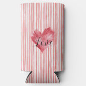 Rafraîchisseur Pour Canette Slim Red Heart Flame Love (Recto)