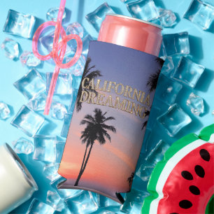 Rafraîchisseur Pour Canette Slim Refroidisseur de bouteille California Dreaming Tre
