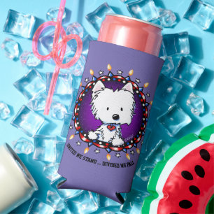 Rafraîchisseur Pour Canette Slim Refroidisseur de canette Westie du 4 juillet aux É