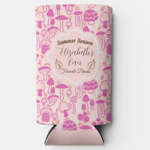 Rafraîchisseur Pour Canette Slim Refroidisseur Rose Magenta Champignon