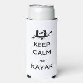 Rafraîchisseur Pour Canette Slim Restez calme et Kayak avec moi (Seltzer Recto)