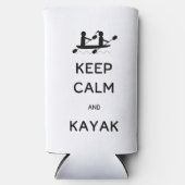 Rafraîchisseur Pour Canette Slim Restez calme et Kayak avec moi (Recto)