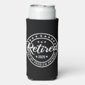 Rafraîchisseur Pour Canette Slim Retraité 2025 Pas mon problème Plus Retraite (Seltzer Verso)