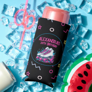 Rafraîchisseur Pour Canette Slim Retro 90's Roller Skating Birthday Party