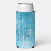 Rafraîchisseur Pour Canette Slim Retro Blueprint Seltzer peut refroidir (Seltzer Recto)