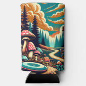 Rafraîchisseur Pour Canette Slim Retro Disc Golf Psychedelic Art (Verso)