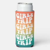 Rafraîchisseur Pour Canette Slim Retro Girls Trier Meilleurs Amis Personnalisé (Seltzer Verso)