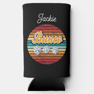 Rafraîchisseur Pour Canette Slim Retro Monogram Dice Bunco