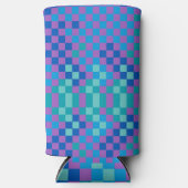 Rafraîchisseur Pour Canette Slim Retro Snake Checker À damiers Motif (Recto)