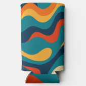 Rafraîchisseur Pour Canette Slim Retro Wavy Pattern Modern Abstract  (Verso)