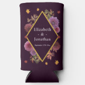 Rafraîchisseur Pour Canette Slim Romantique Automne Dahlia Mariage (Recto)