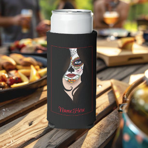 Rafraîchisseur Pour Canette Slim Rosa Sugar SKull