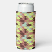 Rafraîchisseur Pour Canette Slim rose, citron vert, jaune et grain de café géométri (Seltzer Verso)