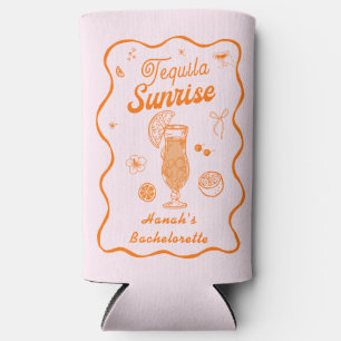 Rafraîchisseur Pour Canette Slim Rose Orange Tequila Sunrise Enterrement de Vie de 