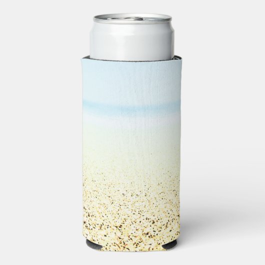 Rafraîchisseur Pour Canette Slim Sable et mer Calme Côté (Seltzer Verso)