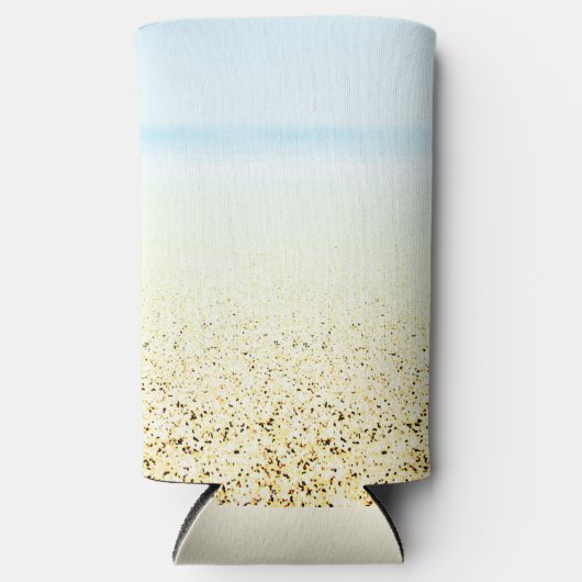 Rafraîchisseur Pour Canette Slim Sable et mer Calme Côté (Recto)