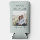 Rafraîchisseur Pour Canette Slim Sage Green Photo Fiançailles Nous sommes engagés (Recto)