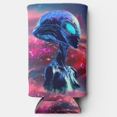 Rafraîchisseur Pour Canette Slim Sagesse Alien Psychédélique Scifi Art (Recto)