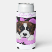 RAFRAÎCHISSEUR  POUR CANETTE SLIM SAINT BERNARD DOG (Seltzer Recto)