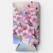 Rafraîchisseur Pour Canette Slim Sakura rose sur la peinture Arrière - plan (Recto)