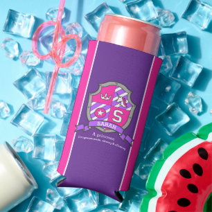 Rafraîchisseur Pour Canette Slim Sarah nom signifiant licorne de crête rose