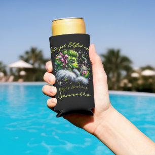 Rafraîchisseur Pour Canette Slim Sassy Elf Squad Girls Night Out Noël Anniversaire