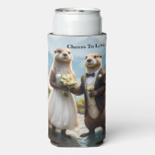Rafraîchisseur Pour Canette Slim **"Scellé avec un baiser : Otterly in Love"** (Seltzer Verso)