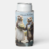 Rafraîchisseur Pour Canette Slim **"Scellé avec un baiser : Otterly in Love"** (Seltzer Recto)