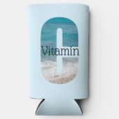 Rafraîchisseur Pour Canette Slim Scène de la plage de Vitamine C (Recto)