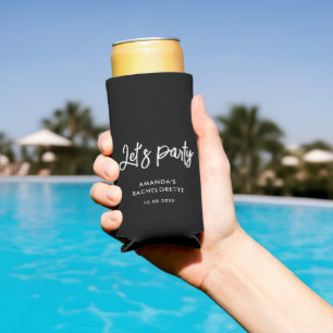 Rafraîchisseur Pour Canette Slim Script de fête de Bachelorette personnalisé