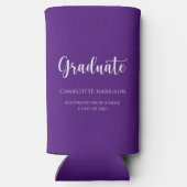 Rafraîchisseur Pour Canette Slim Script Décontracté Simple Graduation Party (Verso)