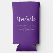 Rafraîchisseur Pour Canette Slim Script Décontracté Simple Graduation Party (Recto)